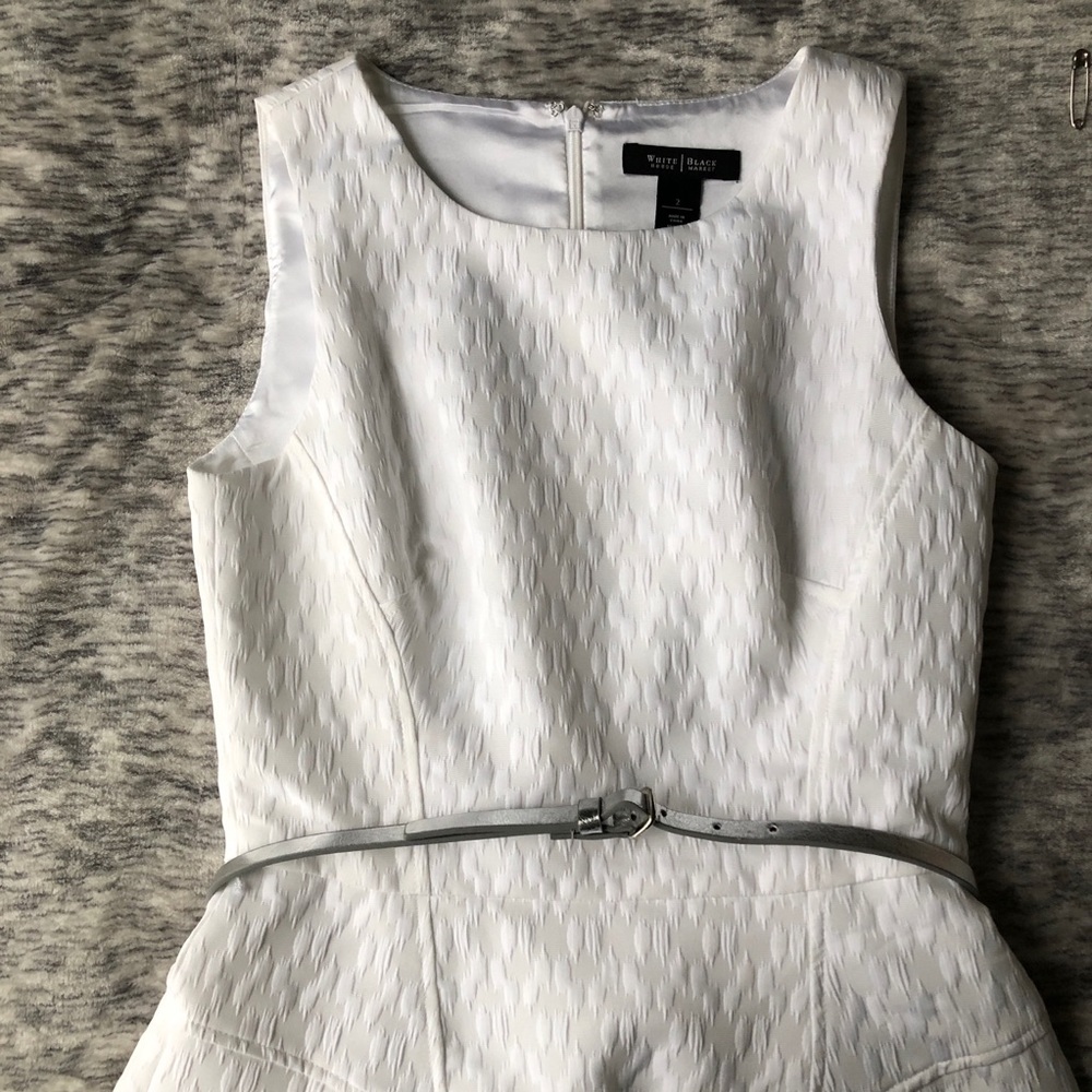 White House Black Market White Flare Dress